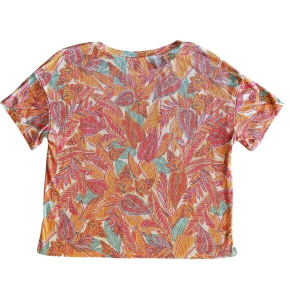 Olive + Oak Women's Floral Print Short Sleeve Tee Size M Multicolor - Picture 5 of 6